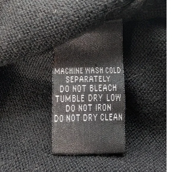 Kenneth Cole Mens Black V Neck Long Sleeve Sweater Size Medium Zip Chest Pocket - Picture 8 of 10